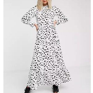 Verona High Neck Maxi Smock Dress
